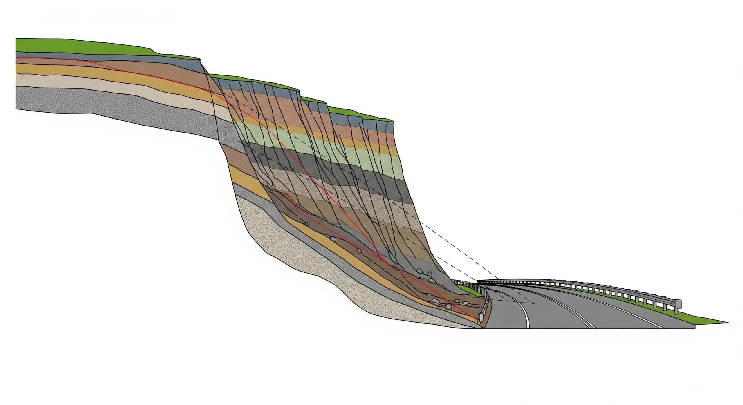 Analyse de la stabilité de la falaise études géotechniques