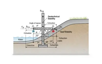 Vérification de la stabilité d’une fondation sur un talus
