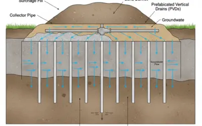 Calcul de l’efficacité d’un réseau de drains verticaux